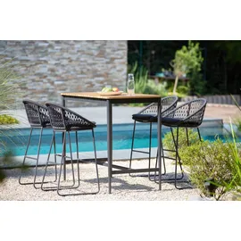 Niehoff Bartisch Luna 135 x 70 cm Teak/Grau