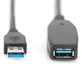 Digitus USB-A auf USB-A 10 m Schwarz