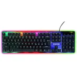 Gaming Tastatur RGB LED Hintergrund Beleuchtet Virtual-Mechanical Battletron