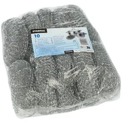 Starpak 10 Topfreiniger, Draht rund Ø 12 cm · 3 cm silber , kratzend