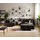 DeLife Wohnlandschaft Clovis Anthrazit Antik Optik modular Hocker - Schwarz/Grau