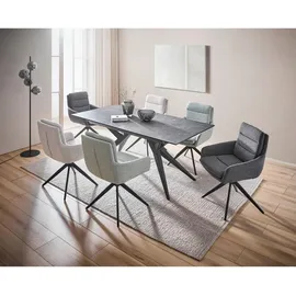 Novel 95 x 76 x 180-230 cm grau/schwarz