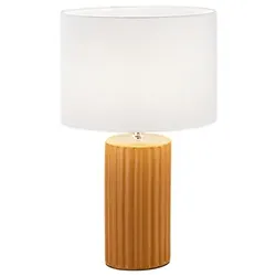 Perenz Tischleuchte aus Keramik, Farbe Orange mit Lampenschirm aus Stoff, Durchmesser 28 cm, Höhe 46 cm, Leuchtmittel 1xE27 max. 60W nicht im Lieferum