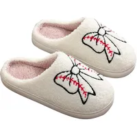 HXRYPG Weihnachts Hausschuhe Damen Warme Pantoffeln Flauschige Hüttenschuhe Winterhausschuhe Herren Hauspantoffeln Lustig Bettschuhe Schuhe Winter Slippers Kuschelig Schlappen Gutschein 06 Weiß 42 - 42 EU