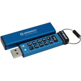 Kingston IronKey Keypad 200 256 GB, USB A), USB Stick, Blau