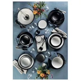Maxwell & Williams Caviar Black Becher, Tasse, Kaffeetasse, Premium-Keramik, schwarz 400 ml AX0353, 10er Set