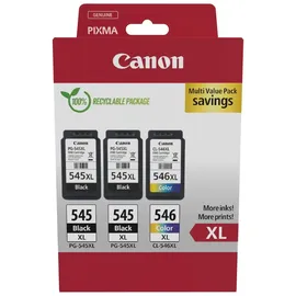 Canon PG-545XL 2 x schwarz + CL-546XL CMY