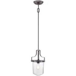 Penn Station 1-flammige Mini-Pendelleuchte - Western-Bronze - QZ-PENN-STATION-S-WT