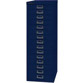 BISLEY MultiDrawerTM L3915 Schubladenschrank oxfordblau 15 Schubladen 27,8 x 38,0 x 85,7 cm