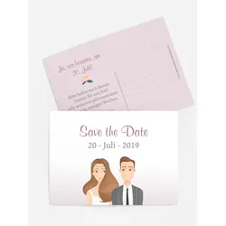 Save the Date Karten selbst gestalten mit Spruch und Fotos im Onlinedesigner bei Meine-Kartenmanufaktur.de