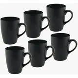 Spetebo Kaffeebecher 0,34 l Schwarz 6 St.