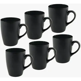 Spetebo Kaffeebecher 0,34 l Schwarz 6 St.