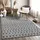 Sanat Boho Teppich – Moderner Teppich im Boho Stil, Geeignet für Wohnzimmer, Schlafzimmer, Flur, Esszimmer und Kinderzimmer – Ethno Grau, Größe: 160 x 230 cm