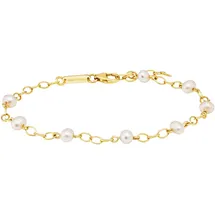 Julie Julsen Armband 925/- Sterling Silber vergoldet 8 Perlen 19 cm
