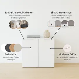 OTTO home Highboard ASTANA 80 x 81 cm Weiß