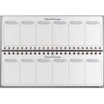 Sigel Wochenplaner Jolie (EN) undatiert 1 Woche/2 Seiten Flower Love 30x11,4cm