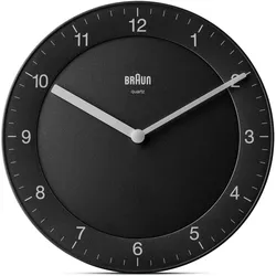 Braun BC06B - Uhr - Quarz - geeignet für Wandmontage - 20 cm - Schwarz