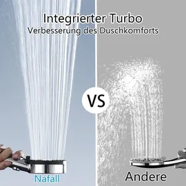 luxuskollektion Nafall Duschkopf Handbrause PP Filter 5 Strahlarten Hochdruck Regendusche