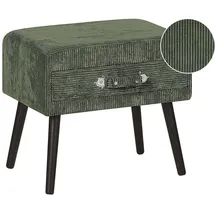 Beliani Nachtschrank Eurostar 50 x 35 x 46 cm Grün/Schwarz