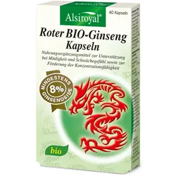 Alsiroyal Roter BIO-Ginseng 40 Kps 8% Ginsenoside 40 St