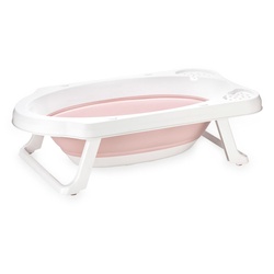 Lorelli Babybadewanne faltbar 82 cm, mit Ablagefächer, klappbar, Kanalabdeckung rosa
