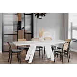 ENDO-Möbel Ausziehbarer Esstisch Como White 130-210cm (Weiß Hochglanz) - Weiß
