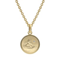 trendor Engel-Anhänger mit Diamant Gold 333 (8 Karat) für Kinder, 40 cm