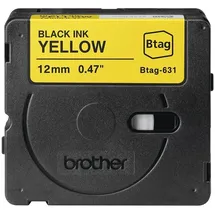 Brother Btag-631 12mm x 4m schwarz auf gelb nicht laminiert