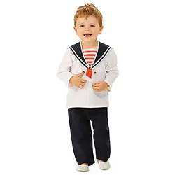 Matrose-Kostüm für Kinder, marine/weiß
