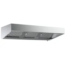 CombiSteel Wandhaube Trapezform mit Fettablasshahn und Beleuchtung 1600x1100x400 mm