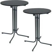 Trutzholm Stehtisch klappbar Ø 80 cm Höhe 110 cm Grau