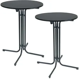 Trutzholm Stehtisch klappbar Ø 80 cm Höhe 110 cm Grau