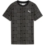 Puma ESS Logo LAB AOP Tee B T-Shirt Schwarz 128