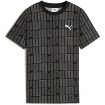 Puma ESS Logo LAB AOP Tee B T-Shirt Schwarz 128
