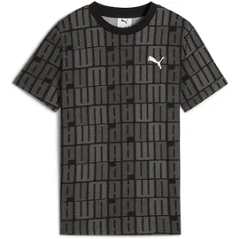 Puma ESS Logo LAB AOP Tee B T-Shirt Schwarz 128