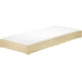 Erst-Holz Stapelbett Bettrahmen 100x200 Fichte Gästebett Bodenbett mit wählbarem Zubehör V-60.69-10 Rollrost und Matratze inkl.
