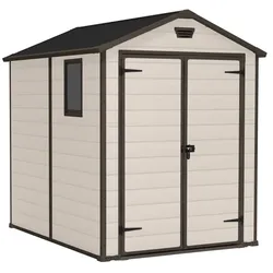 Keter Manor beige - Gartenhaus - mit Seitenfenster - 185.8x236.8x227 cm