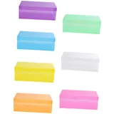 STOBAZA 7 Stück Teiliges Stapelbarer Faltbarer Schuhboxen aus Robustem PP Kunststoff Transparente Aufbewahrungsboxen für Haushalt Farbiges Ordnungssystem für Schuhe Vielseitig und