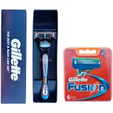 Gillette Fusion5 Rasierer + 6 Fusion Rasierklingen in OVP / Set = 7 Klingen
