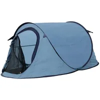 HIXA Pop-Up Zelt 1 Person Blau 220x120x95cm Camping