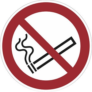SafetyMarking® Verbotsaufkleber "Rauchen verboten" rund 10,0 cm