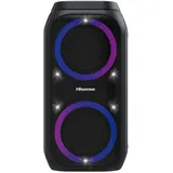 Hisense Party Rocket 160 tragbarer kompakter Partylautsprecher mit Karaoke Modus und 160W Klangvolumen, 5 Lichteffekte, bis 12h Akkulaufzeit, Bluetooth, MIC Input, AUX, USB, IPX4