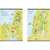 Agentur D. Rauhen Hauses Wandkarten Altes/Neues Testament Das Heilige Land zur Zeit des AT und NT