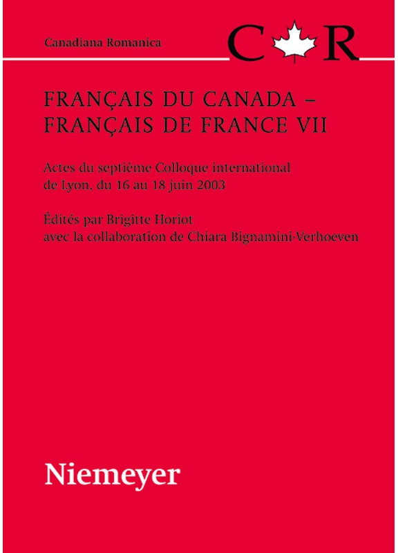 Français Du Canada - Français De France Vii, Gebunden