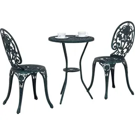 vidaXL Garten Bistro Set 3 pcs Grün Aluminium vidaXL