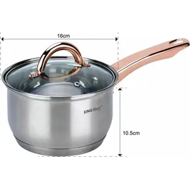 KING HOFF KINGHOFF Rosegold Topf-Set 12-tlg. 10,5 cm rund