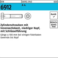 Hörger & Geßler DIN 6912 Zylinderkopf-Schaftschraube niedrige Form M8x25