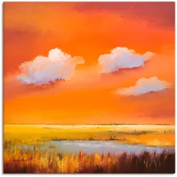 Artland Leinwandbild »Abend I«, Himmel, (1 St.), auf Keilrahmen gespannt Artland Farbe Bild(er): orange