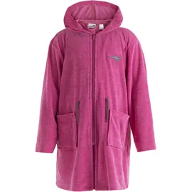 KangaROOS Kinderbademantel KANGAROOS "Kira, Ideal für Zuhause, Schwimmbad oder im Urlaub" Gr. 116, rosa (pink, grau), 116, Leichtfrottier, Hausmäntel, modernen, sportliches Design, leuchtenden Akzenten