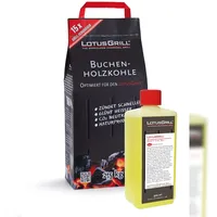 Lotusgrill Buchenholzkohle 2,5 kg Sack schwarz